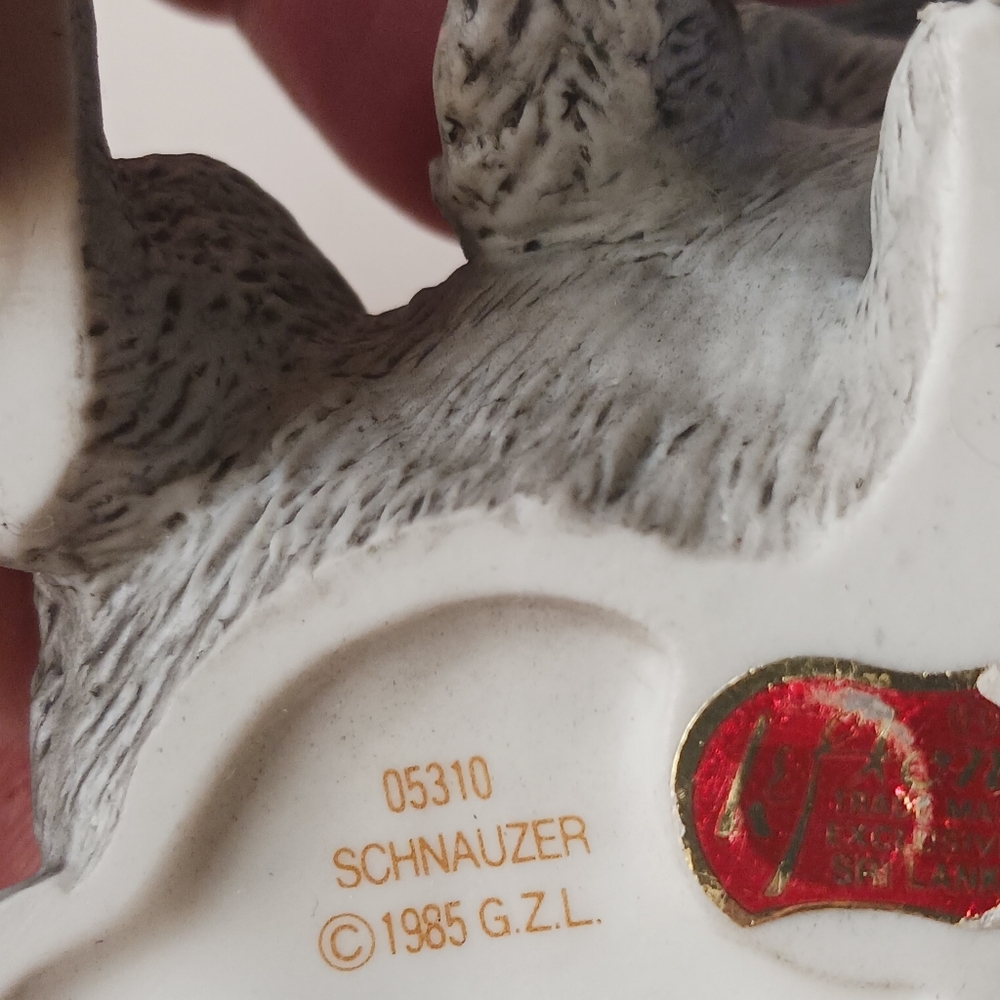 Lefton vintage Schnauzer sog figurine realistic dog - Picture 5 of 6